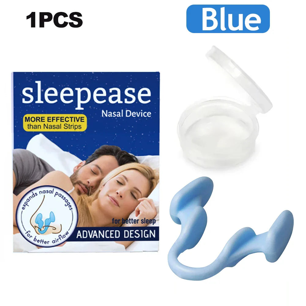 Aurenza Shop silicone nose clip nasal dilator for snoring relief and easier breathing during sleep.