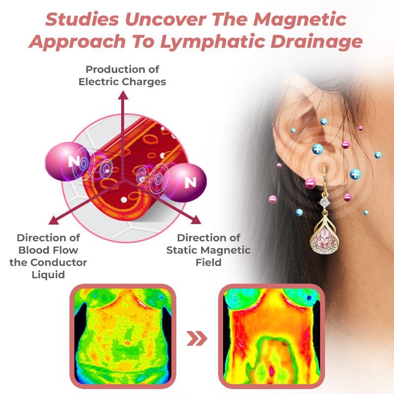 WIMAID™ Lymph Flow Magnetogen Earrings by Aurenza Shop featuring sleek design with magnetic components for lymphatic support.