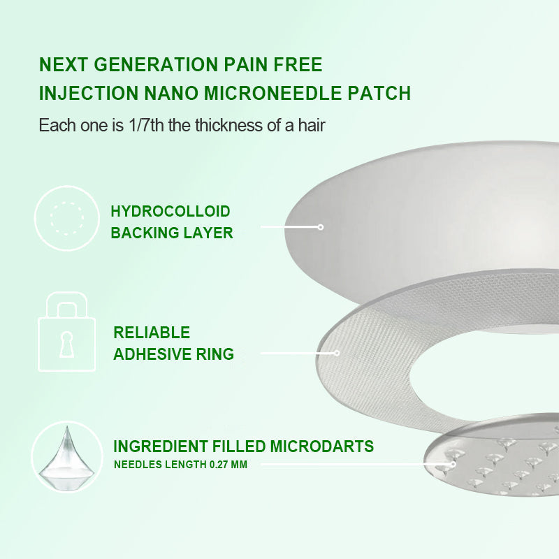 Aurenza Shop US Doctor Recommended Berberine 6-in-1 Nano Microencapsulated Patch shown on skin for health support.