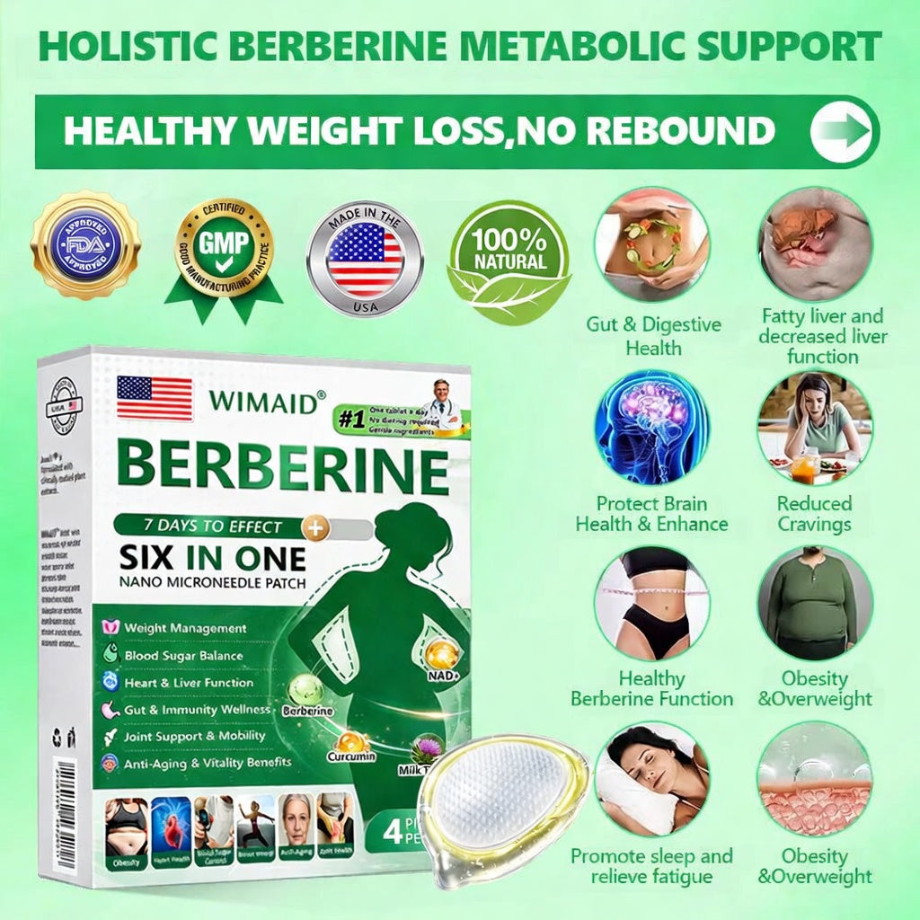 A close-up of the USA Doctor Recommended Berberine 6-in-1 Nano Microencapsulated Patch by Aurenza Shop.