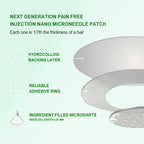 A close-up of the Wimaid® 10-in-1 Nano Microneedle patch by Aurenza Shop, showing its small, intricate design for skincare use.