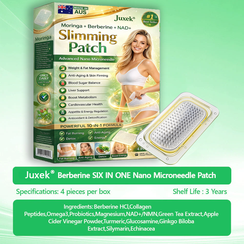 Aurenza Shop Wimaid Berberine 10-in-1 Nano Microneedle patch for skin rejuvenation and health, shown on a clean surface.