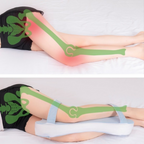 Aurenza Shop side sleeper leg pillow with contoured design for ergonomic comfort and proper alignment during sleep.