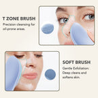 Aurenza ThermaLift 5-in-1 facial sculptor and cleanser device with silicone facial scrubber and multiple treatment heads.