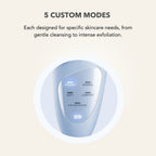 Aurenza ThermaLift 5-in-1 facial sculptor and cleanser device with silicone facial scrubber and multiple attachment heads.