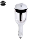 Aurenza Shop mini car humidifier in white with a compact design, emitting a gentle mist inside a vehicle.