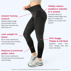 Aurenza Shop high waisted yoga pants with hip lifting design, quick-drying elastic material, suitable for active wear.