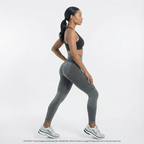 Aurenza Shop high-waisted yoga tights with hip lifting design, quick-drying elastic fabric, ideal for active workouts.