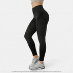 Aurenza Shop high waisted yoga tights with hip lifting design, quick-drying elastic fabric, suitable for active wear and workouts.