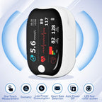 Aurenza Shop SUPTRUCK™ laser blood glucose monitoring device displaying a sleek black handheld device with wireless Bluetooth connectivity.