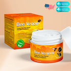 Aurenza Shop bee venom cream jar with white lid and label, showcasing the skincare product on a neutral background.