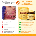 Luxevéria Bee Venom Firming & Anti-Wrinkle Cream by Aurenza Shop, shown in a jar with smooth cream texture and elegant packaging.