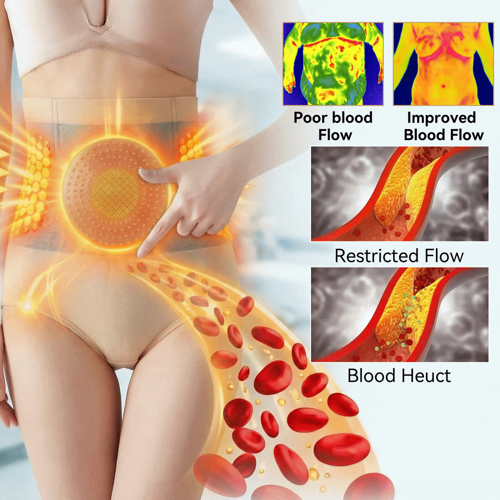 Aurenza Shop WIMAID Moringa and Berrberine 4-in-1 micro-particle sculpting and fat-burning shorts, shown in animated GIF.