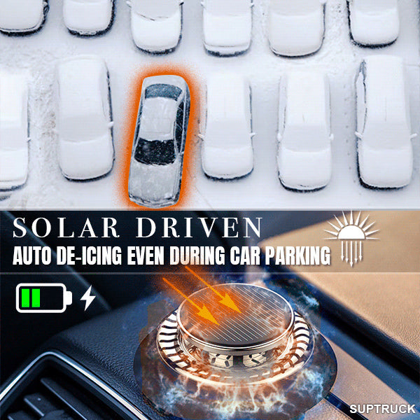 Lafuwi™ DefrosterX electromagnetic car snow removal device on a vehicle's windshield, designed for quick ice and frost removal.