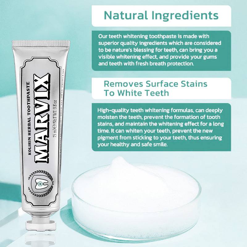Aurenza Shop Marvix™ Kolirin Herbal Toothpaste tube with herbal ingredients, designed to solve oral problems and promote oral health.