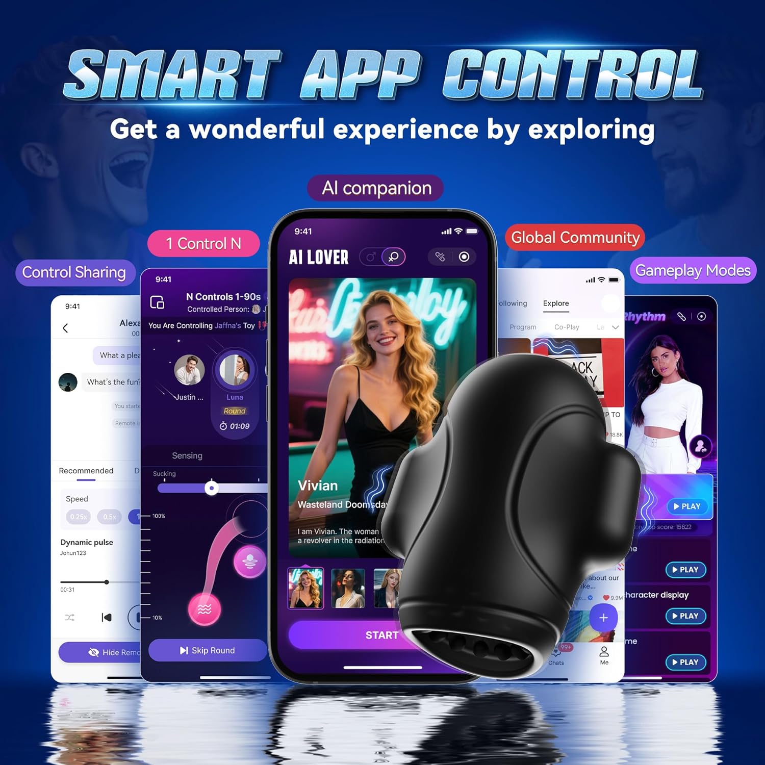 Aurenza Shop 2026 Upgraded ROCKETIX™ Vibrator with sleek design, featuring smart AI technology and 5-in-1 performance therapy functions.