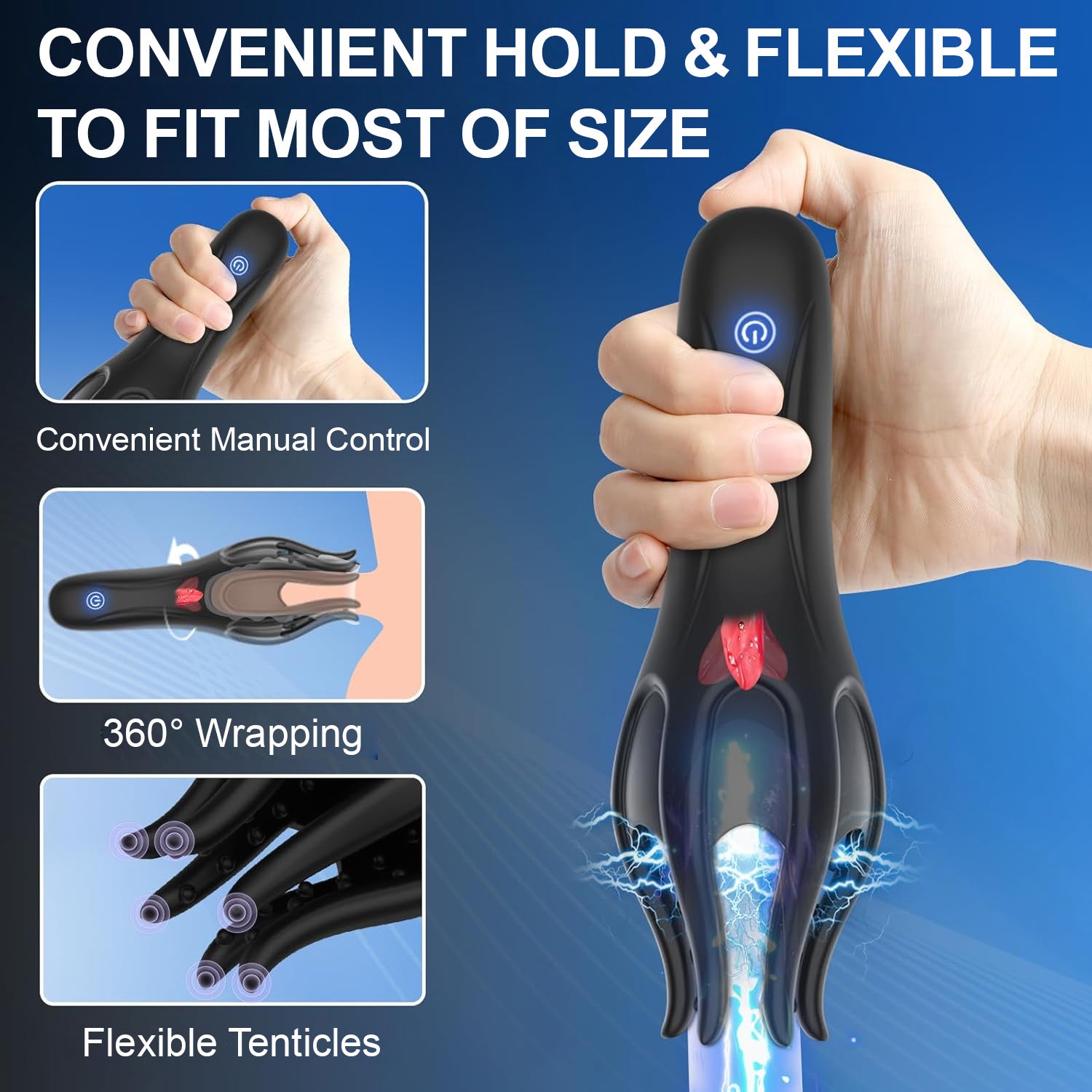 Viraxon™ NeuroWave Therapy Trainer for men, showing the device and control panel for enhanced performance and longer-lasting results