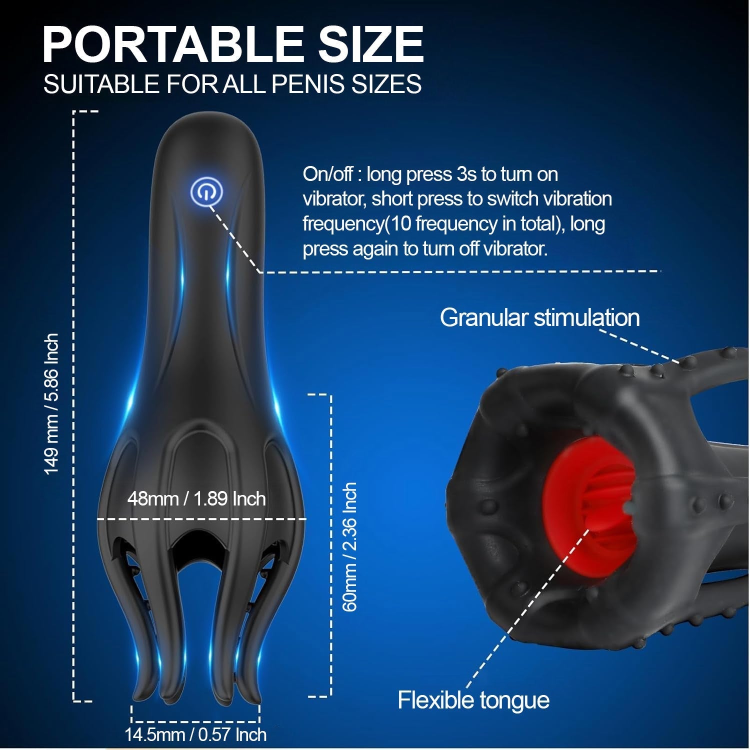 Viraxon™ NeuroWave Therapy Trainer for men, showing the device with controls and ergonomic design for improved performance.