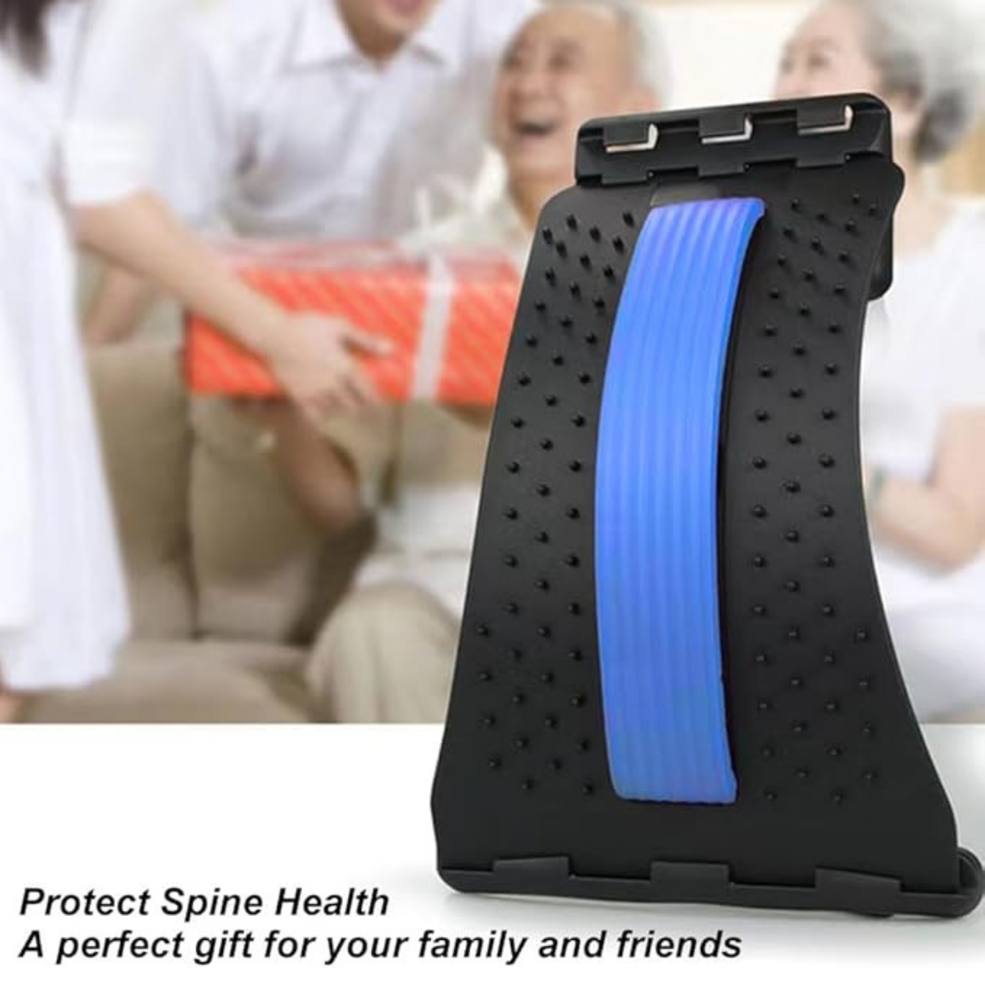 Aurenza Shop back stretcher with ergonomic design for spinal relief and improved posture, shown in a neutral setting.