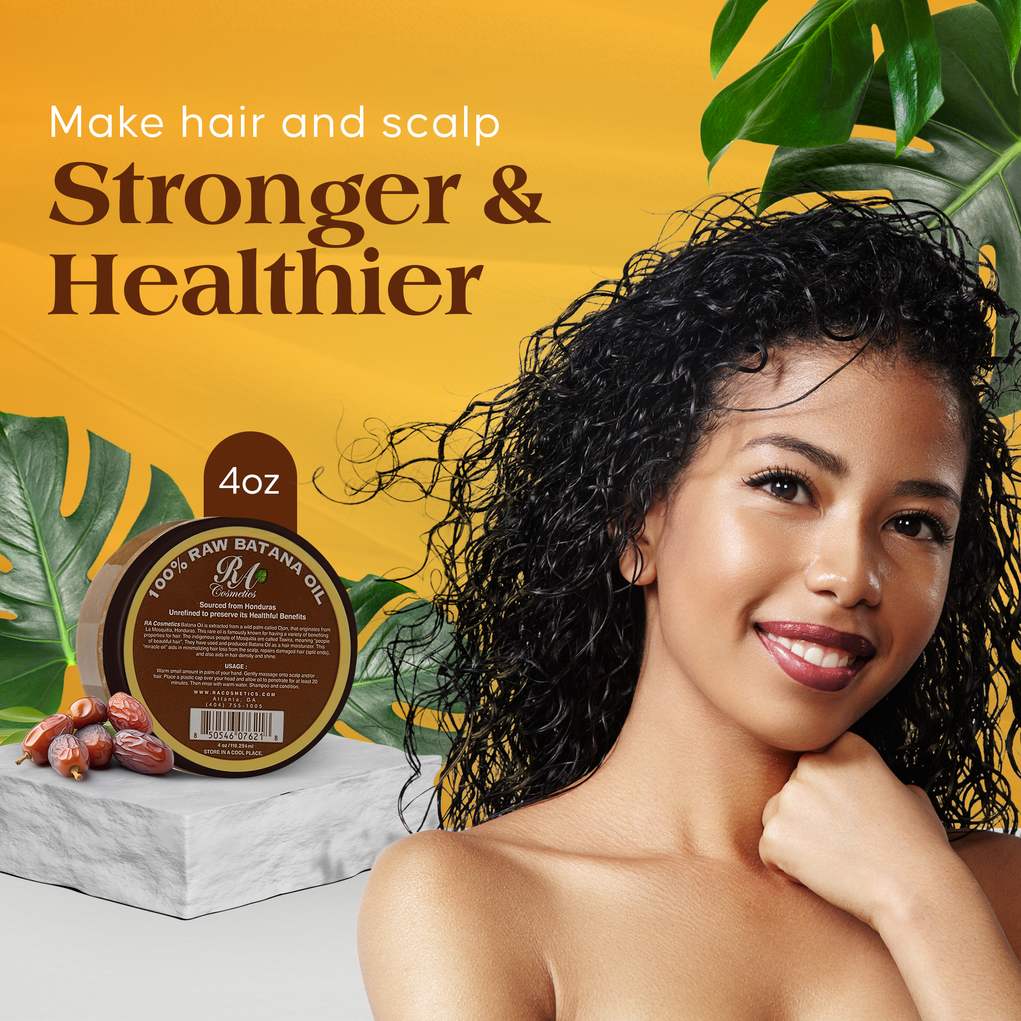 Aurenza Batana Hair Oil bottle with pump dispenser, showcasing natural hair care product on a neutral background