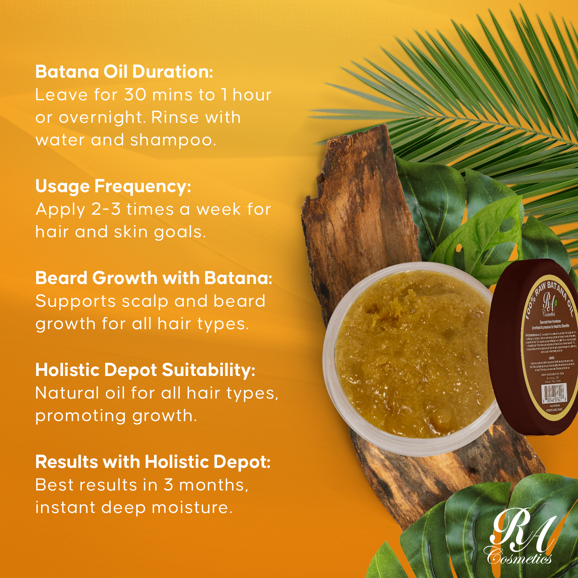 Aurenza Batana Hair Oil bottle with dropper cap, showcasing the natural hair treatment product in a clear glass container.