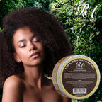 Bottle of Aurenza Batana Hair Oil with a pump dispenser, featuring natural ingredients for hair nourishment and shine.