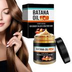 Aurenza Batana Hair Revival Cream jar with label, showcasing the product for hair nourishment and revival.