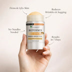 Aurenza Bee Venom Firming Stick in a sleek tube, designed for facial skin tightening and anti-aging skincare.