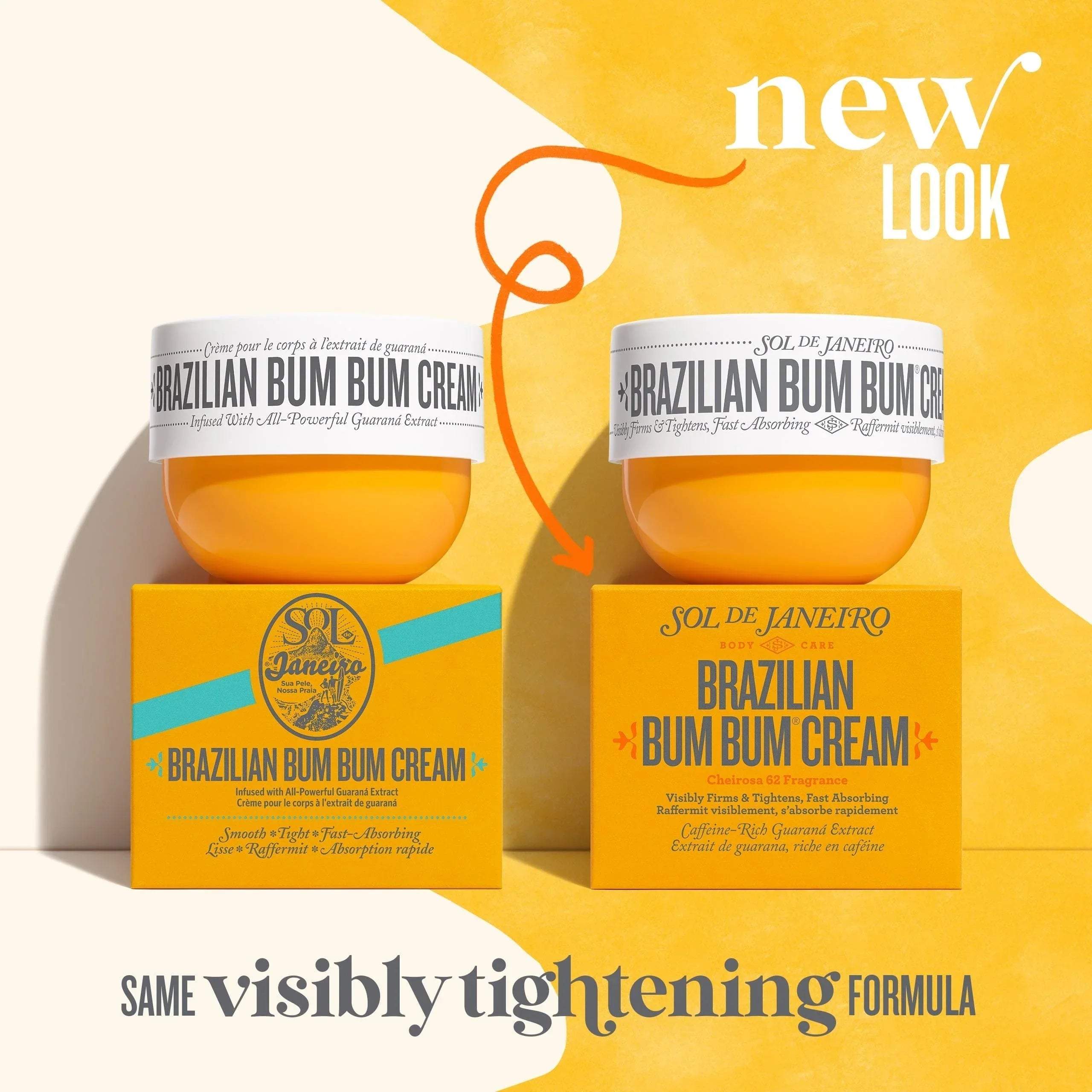 Brazilian Bum Bum Cream by Aurenza Shop, featuring a jar of Sol de Janeiro's popular body moisturizer with a golden lid.