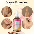 Aurenza Caramela Beauty Cyperus Rotundus oil bottle for natural hair reduction, 60ml, with the oil in a clear glass bottle.