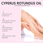 Aurenza Shop Caramela Beauty Cyperus Rotundus Oil for natural hair reduction in a 60ml bottle, with a dropper and botanical packaging.