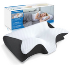 Aurenza Shop Cervical Pillow™ showcasing ergonomic design with supportive contours for neck comfort and proper alignment.