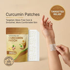 Aurenza Shop Curcumin Body Care Patches shown on skin, featuring discreet, mess-free design for targeted daily relief.