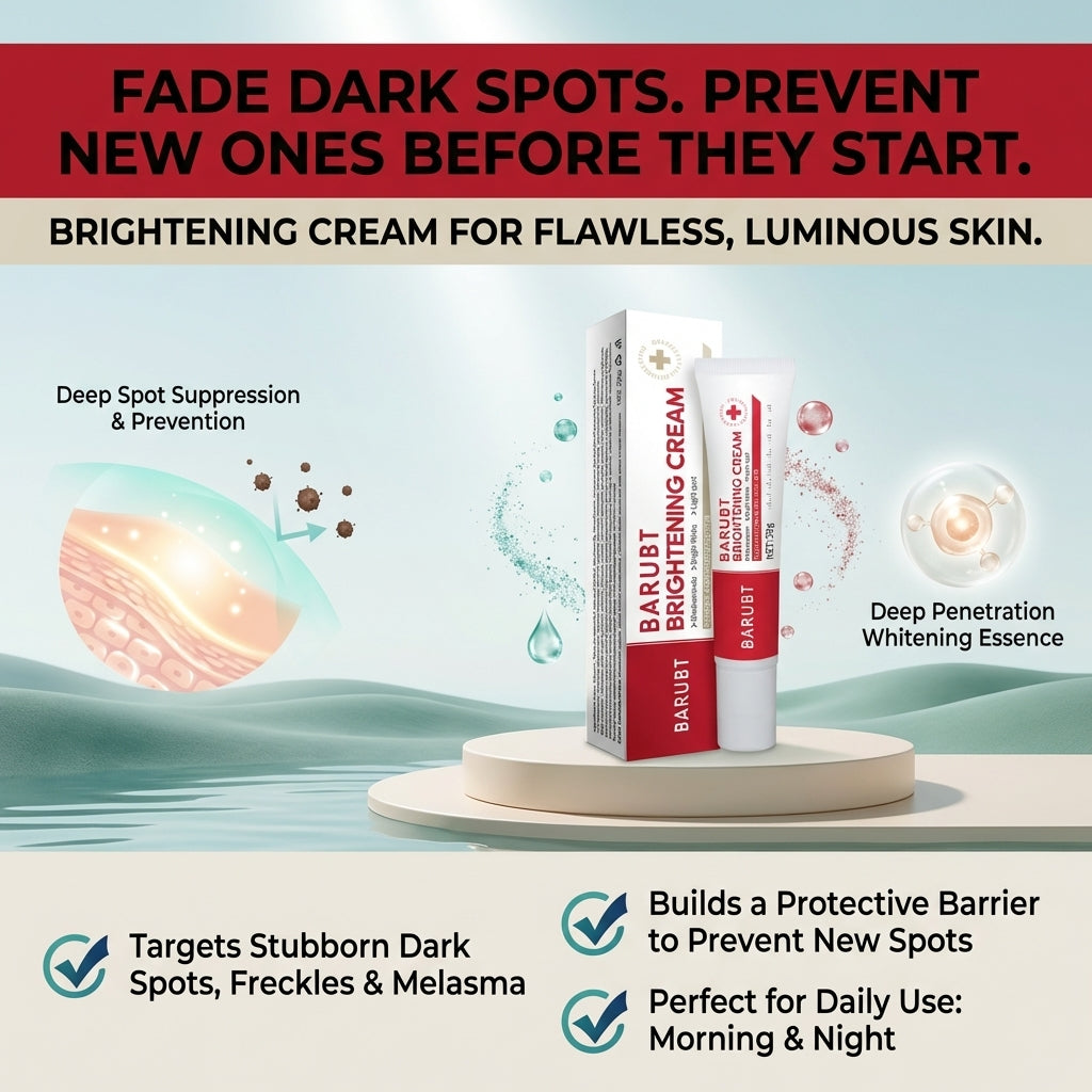 Aurenza Shop dark spot and freckle corrector face cream with niacinamide and vitamin C, shown in a sleek jar on a white background.