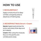 Aurenza Shop Dr.Melaxin Neck Wrinkle Set, featuring skincare products in sleek bottles on a white background.