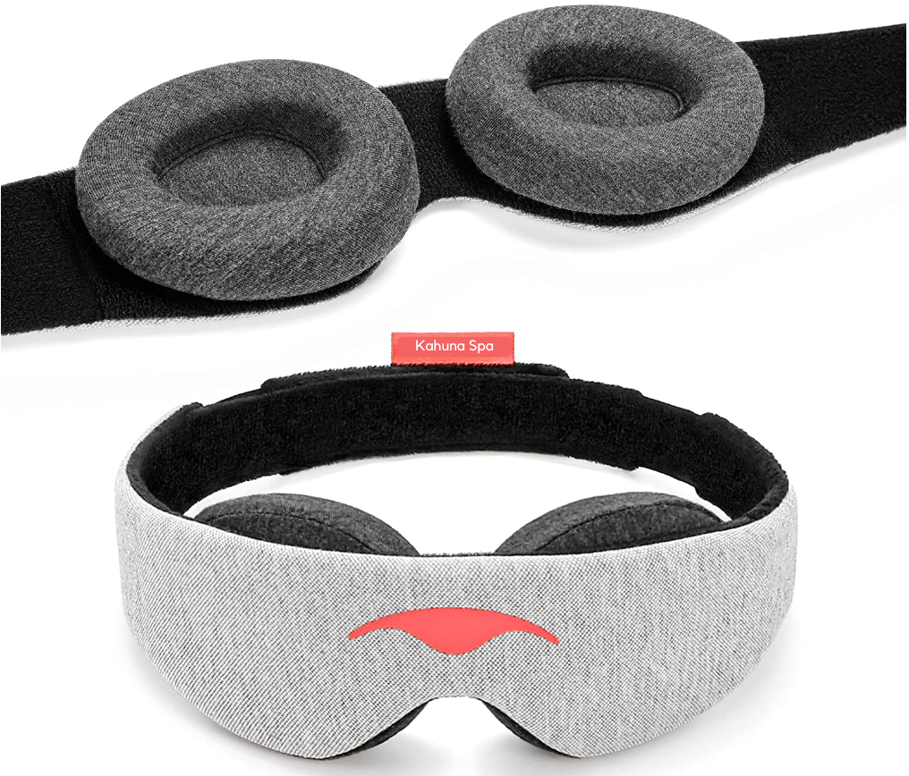 Aurenza Shop Eyelash Sleeping Mask™ in packaging with KahunaSpa branding, designed to protect and nourish eyelashes during sleep.