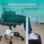 Aurenza Shop foot rest with cushioned surface and adjustable height for comfortable foot support.