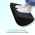 Aurenza Shop foot rest with cushioned surface and adjustable height for comfortable leg support.