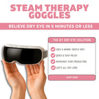 Aurenza Shop Kahuna Steam Therapy Goggles with clear lenses and adjustable straps for relaxing steam therapy sessions.
