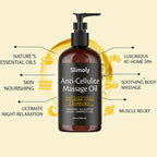 Aurenza Shop Naxurelle Cellulite Massage Oil bottle with label, shown against a neutral background.
