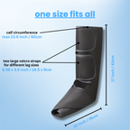 Aurenza Therava™ Air Compression Leg Massager with Heat showing its dimensions and design for soothing leg relief.