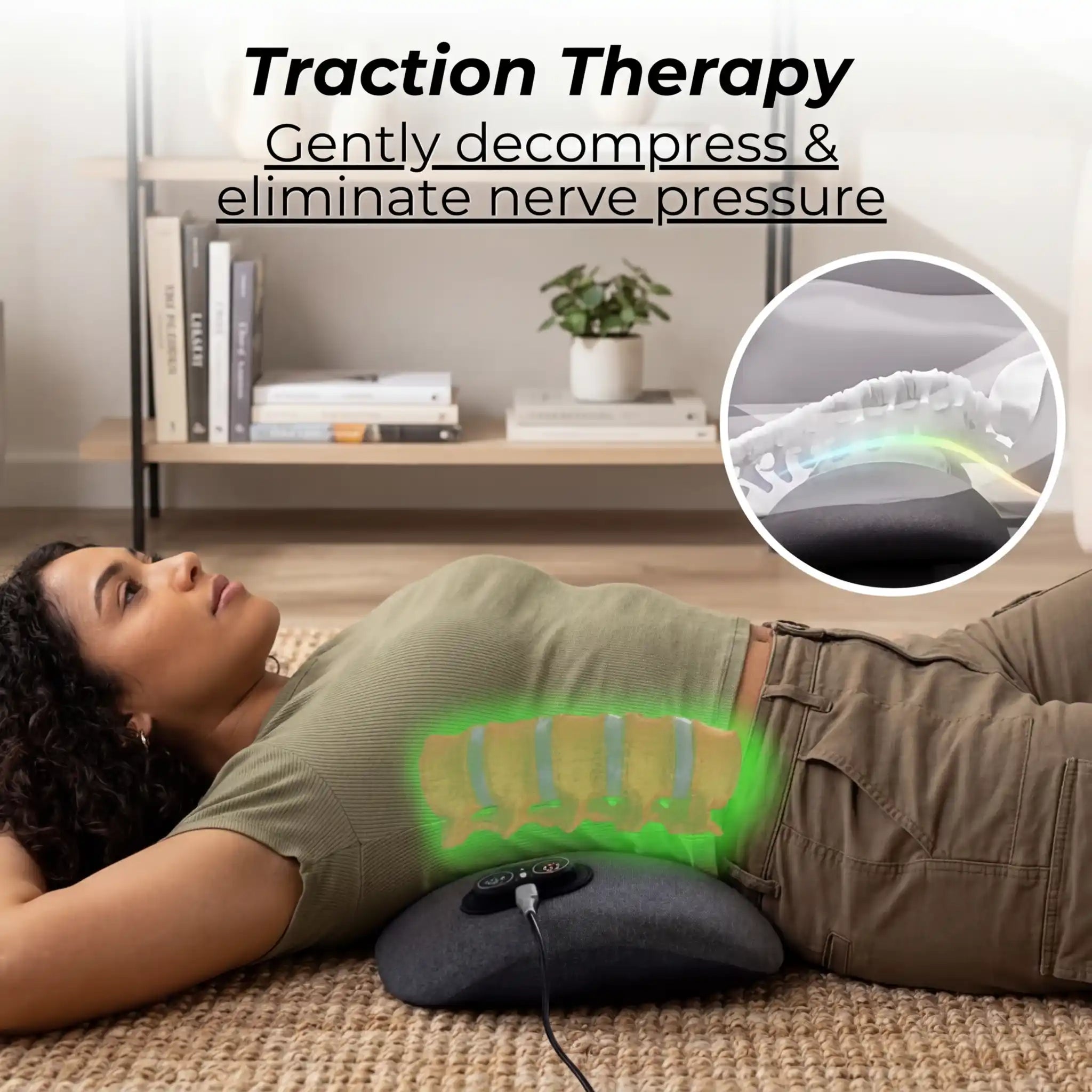 Aurenza Shop Triple Action Massager with multiple heads and ergonomic handle for deep muscle relaxation and soothing massage.