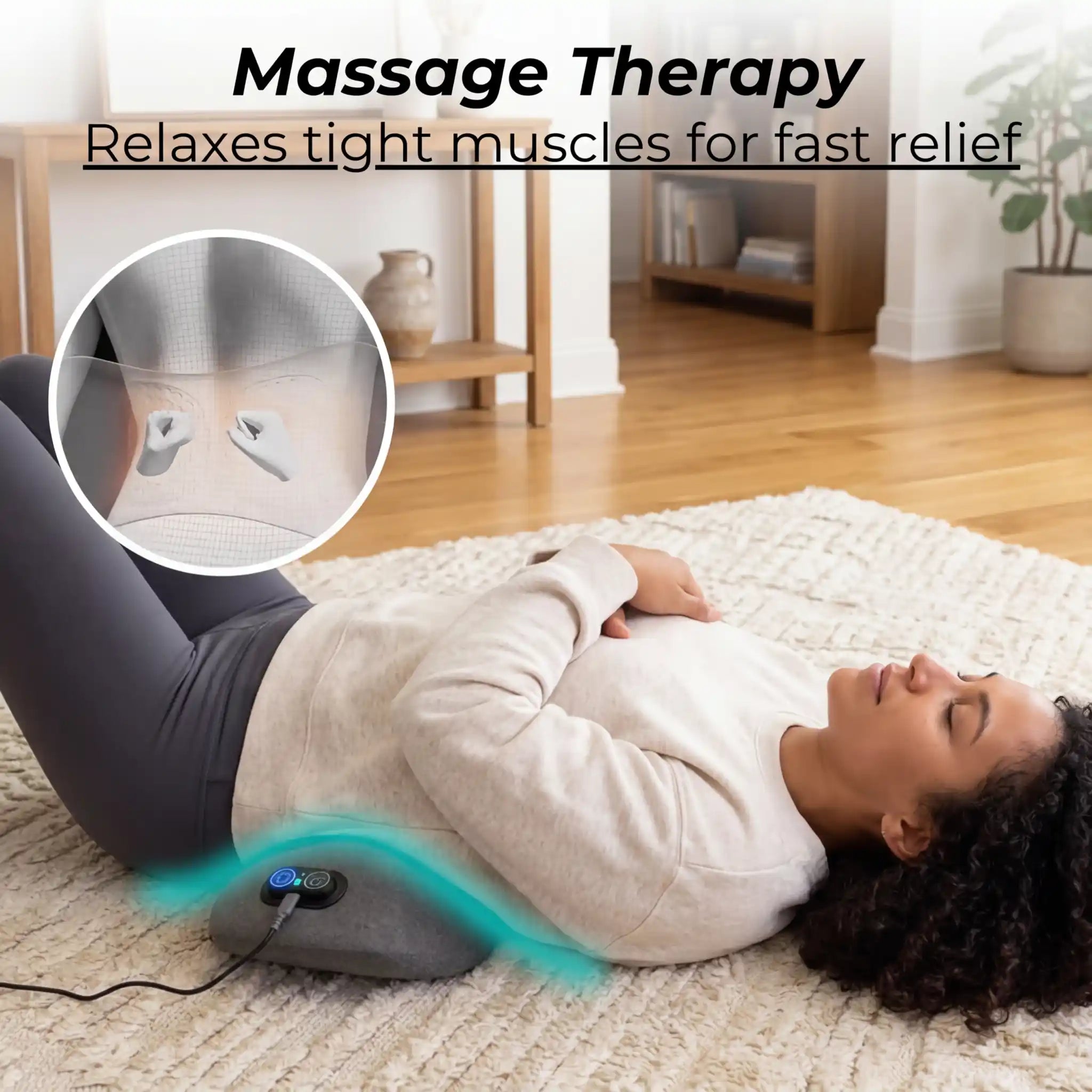 Aurenza Shop Triple Action Massager with multiple massage heads and ergonomic handle for full-body relaxation.