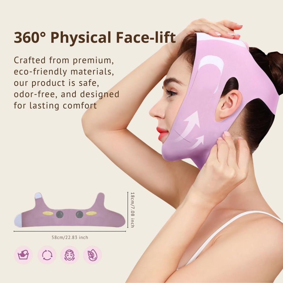 Reusable V-Lift Pro chin strap by Aurenza Shop for sculpted, toned jawline and facial lifting.