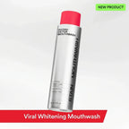 Viralaluna Bright White Mouthwash by Aurenza Shop showing a clear bottle with white mouthwash and mint flavor label.