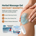 Aromatherapy herbal massage gel with ginger and herbal extracts, showcasing a smooth, translucent gel in a clear container.