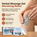 Herbal massage gel with ginger and natural extracts by Aurenza Shop, showcasing the warming gel texture in a natural setting.