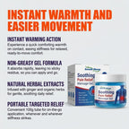 Aureza herbal warming massage gel with ginger and herbal extracts in a tube, ready for application.