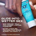 Aurenza Shop X-Y Jelly personal lubricant bottle with clear liquid, designed for smoother, wetter intimate experiences.