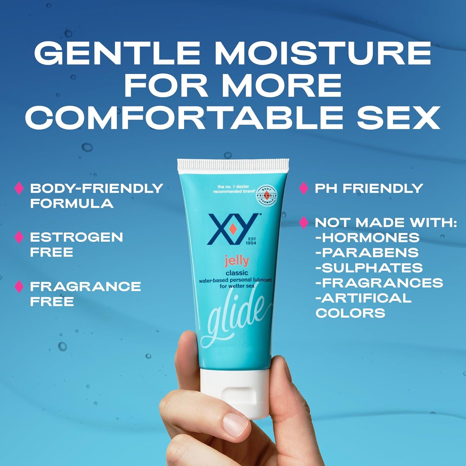 Aurenza Shop X-Y Jelly personal lubricant bottle with clear gel, designed for smooth, wet, and comfortable intimate experiences.